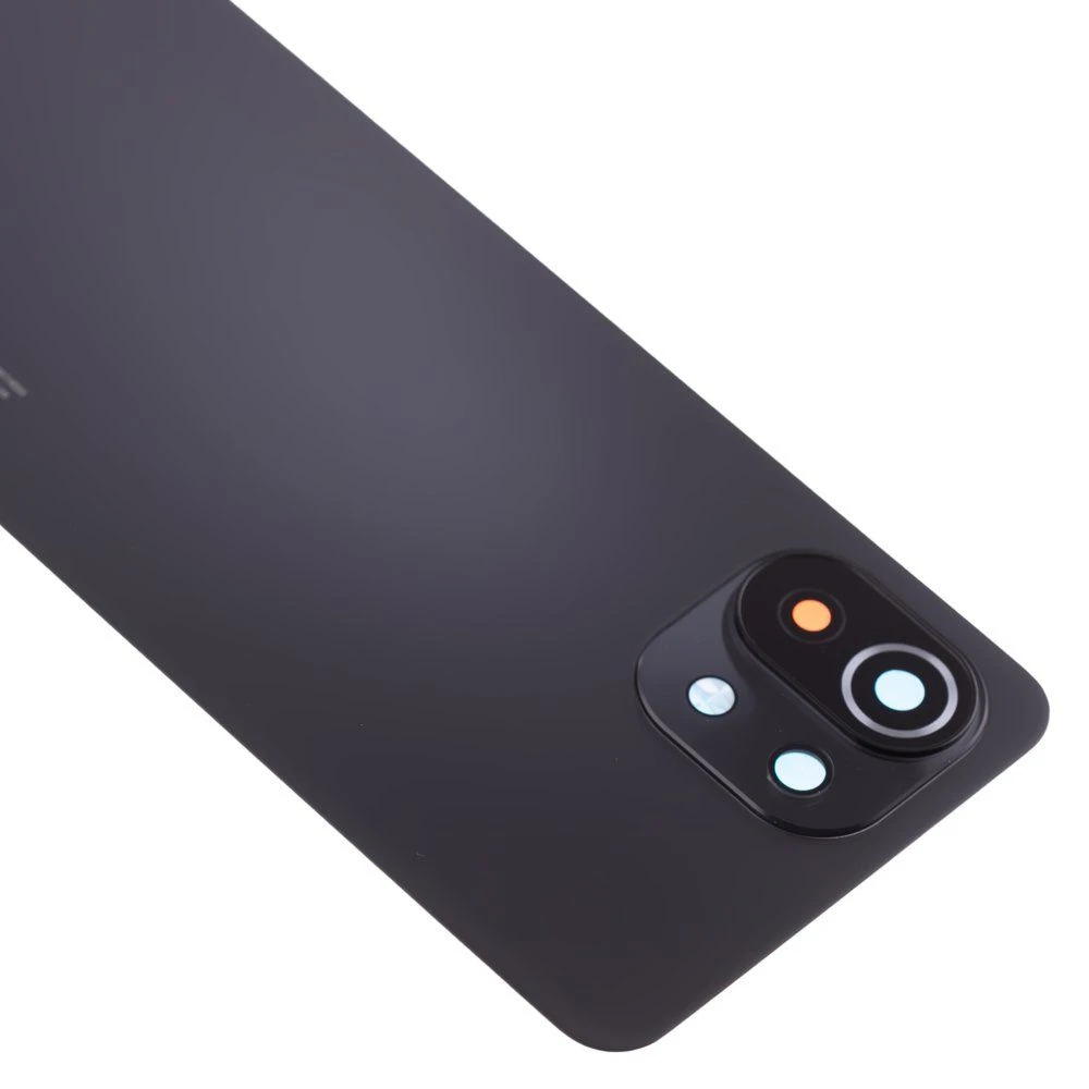 Задняя крышка для Xiaomi 11 Lite 5G NE (2109119DG) / Mi 11 Lite (M2101K9AG) / Mi 11 Lite 5G (M2101K9G) (черный) (в сборе со стеклом камеры (ORIG100)  фото №3