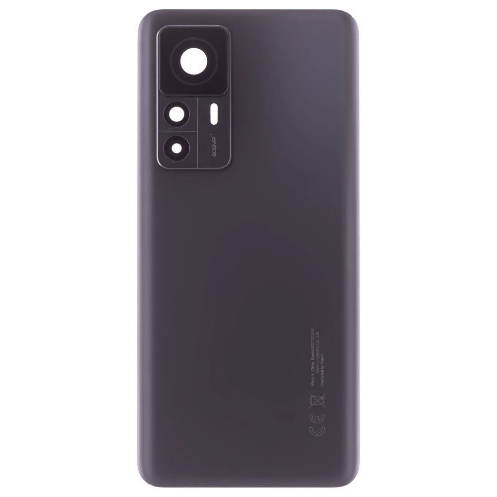Задняя крышка для Xiaomi 12T Pro (22081212UG) (черный) (в сборе со стеклом камеры) (ORIG100) фото №1