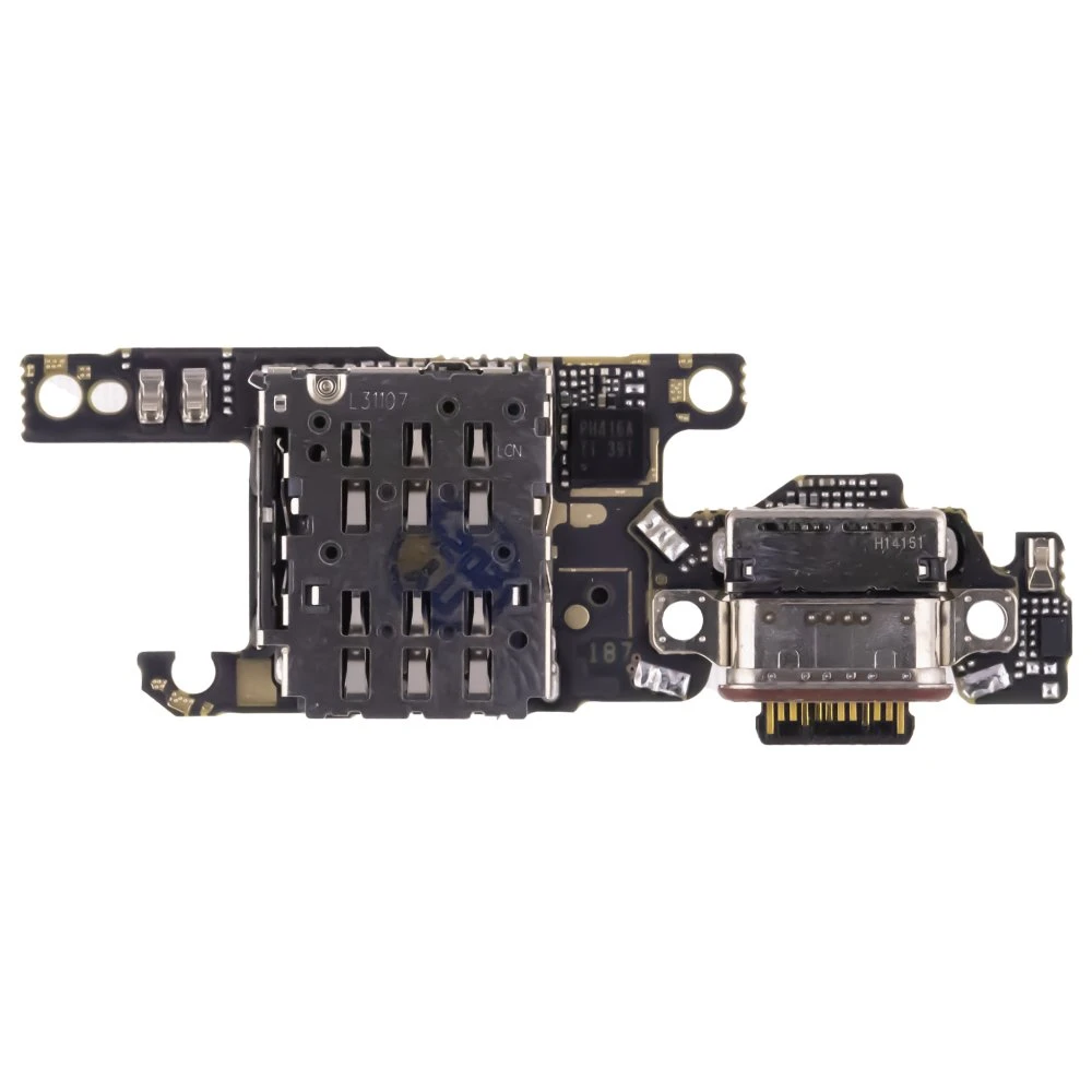 Нижняя плата для Huawei P60 (LNA-LX9) / P60 Pro (MNA-LX9) с комп. + разъем зарядки + микрофон + разъем SIM фото №2