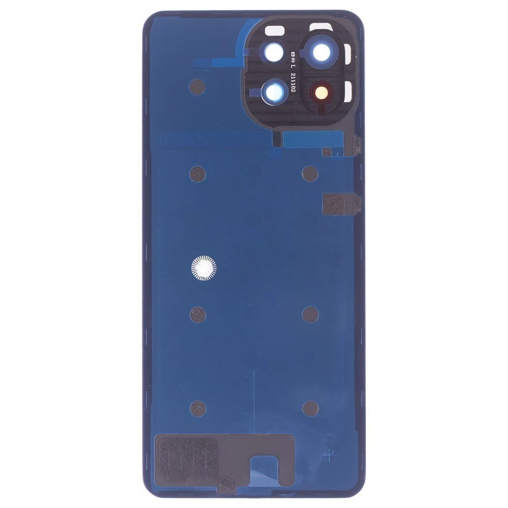 Задняя крышка для Xiaomi 11 Lite 5G NE (2109119DG) / Mi 11 Lite (M2101K9AG) / Mi 11 Lite 5G (M2101K9G) (голубой) (в сборе со стеклом камеры (ORIG100)  фото №2
