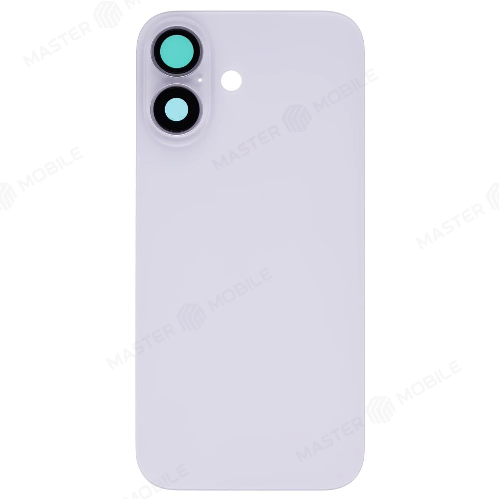 Задняя крышка для Apple iPhone 16 (белый) (в сборе со стеклом камеры) (Premium)