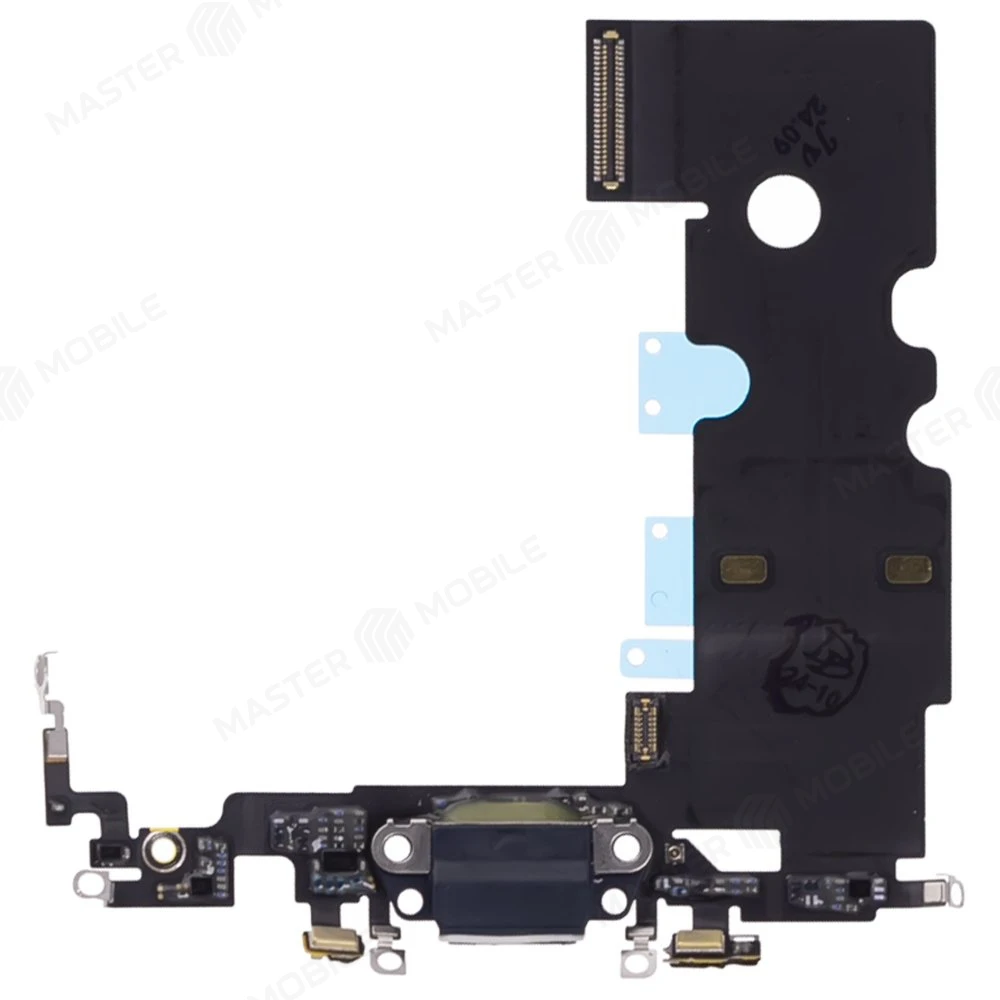 Шлейф для Apple iPhone SE 2022 с комп. + разъем зарядки + микрофон (черный) (ORIG100) фото №1