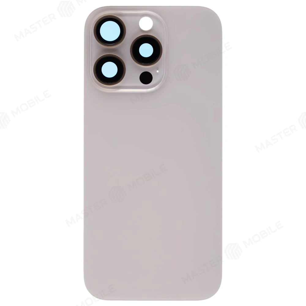 Задняя крышка для Apple iPhone 16 Pro (золотистый) (в сборе со стеклом камеры) (Premium)