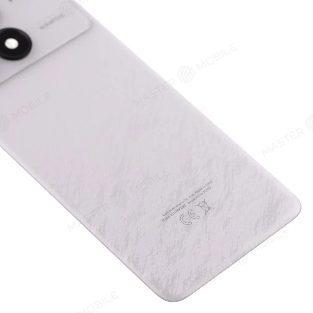 Задняя крышка для Xiaomi Poco F6 Pro (23113RKC6G) (белый) (в сборе со стеклом камеры) (ORIG100)  фото №4