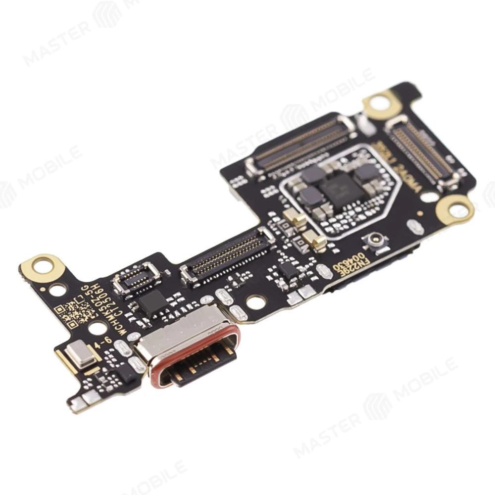 Нижняя плата для Xiaomi 12T (22071212AG) / 12T Pro (22081212UG) с комп. + разъем зарядки + микрофон + разъем SIM фото №3