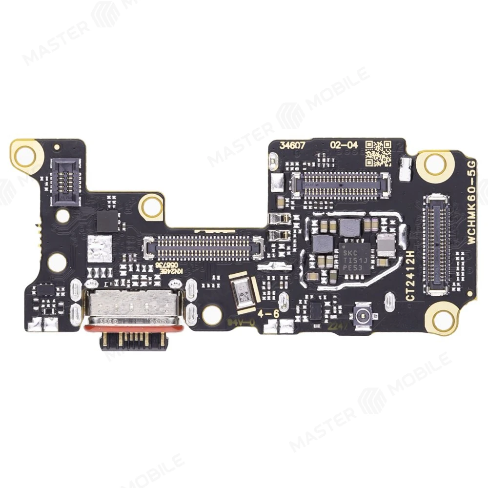 Нижняя плата для Xiaomi Poco F5 Pro (23013PC75G) с комп. + разъем зарядки + микрофон + разъем SIM фото №1