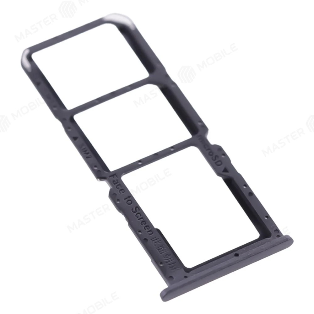 Держатель сим-карты для Realme 8i (RMX3151) (черный) фото №3