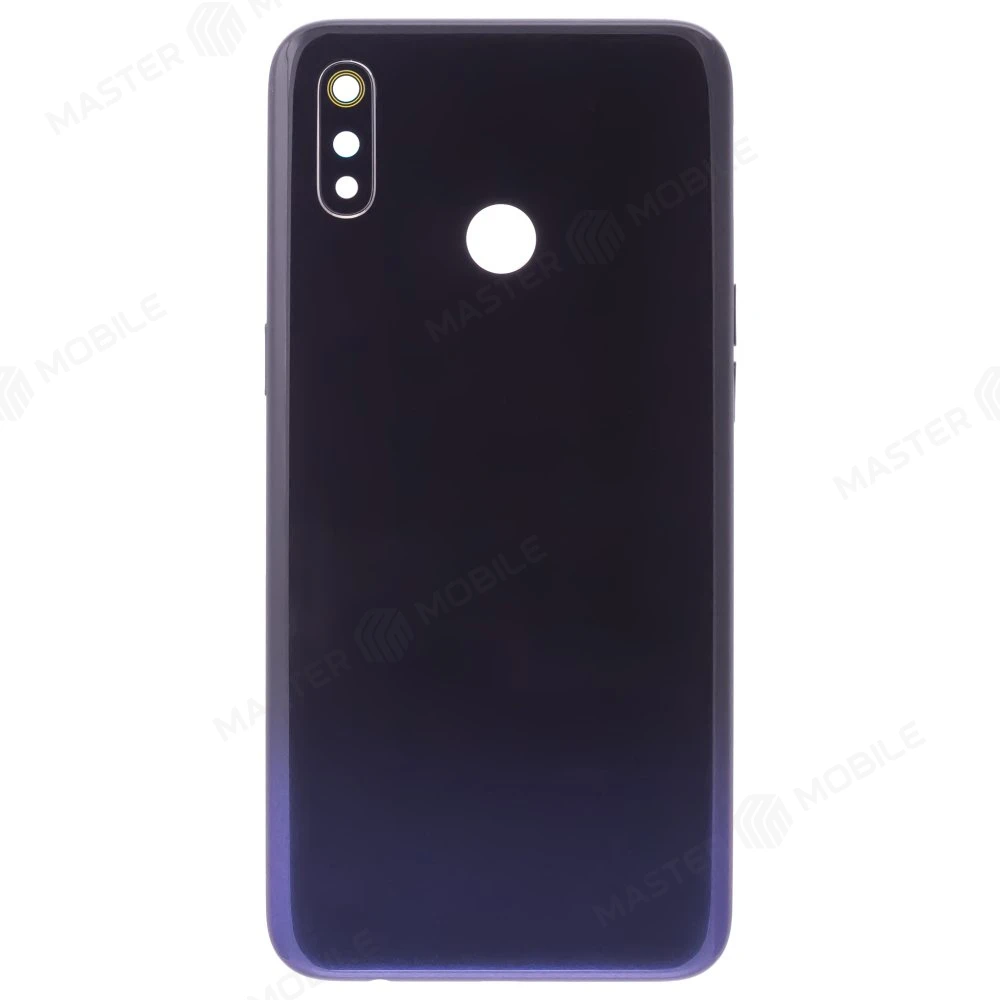 Задняя крышка для Realme 3 (RMX1821) (черно-синий) (в сборе со стеклом камеры) фото №1