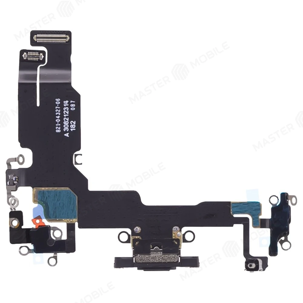 Шлейф для Apple iPhone 15 с комп. + разъем зарядки + микрофон (черный) (ORIG100) фото №2