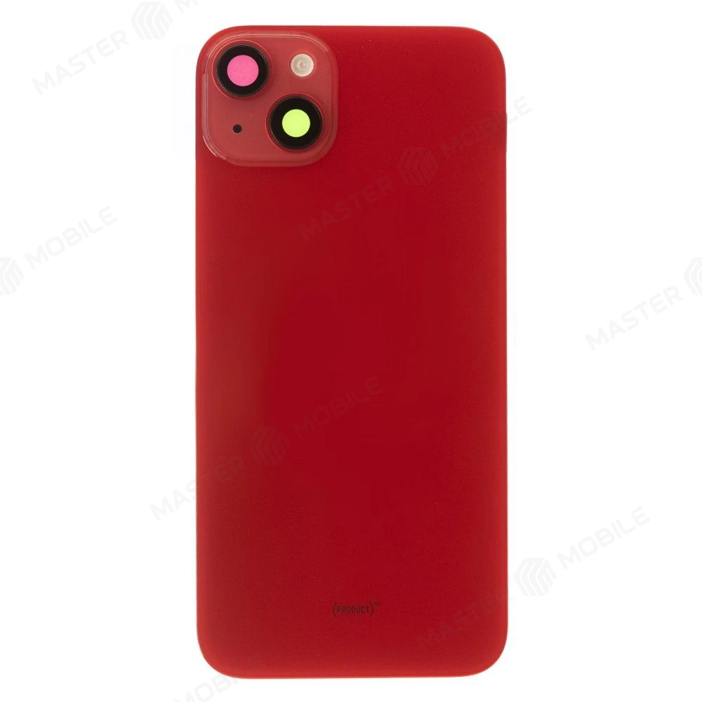 Задняя крышка для Apple iPhone 14 Plus (красный) (в сборе со стеклом камеры и шлейфом) (Premium)  фото №1