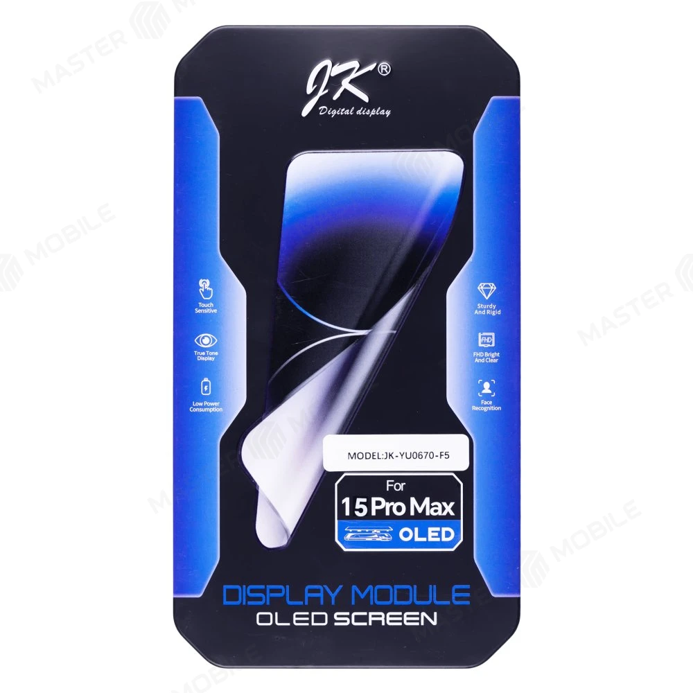 Дисплей для Apple iPhone 15 Pro Max + тачскрин (черный) (JK) (Hard Oled) (площадка под IC) фото №5
