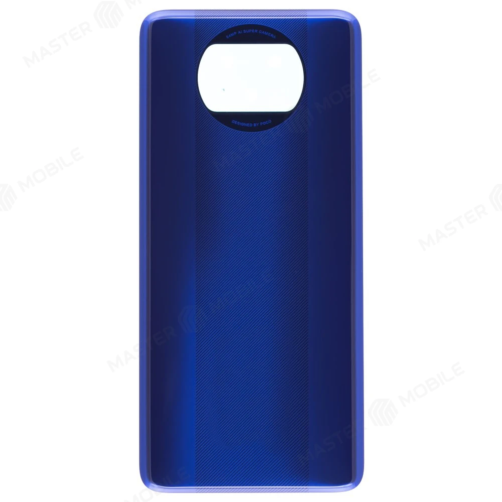 Задняя крышка для Xiaomi Poco X3 / Poco X3 NFC (M2007J20CG) / Poco X3 Pro (M2102J20SG) (синий) (Premium)