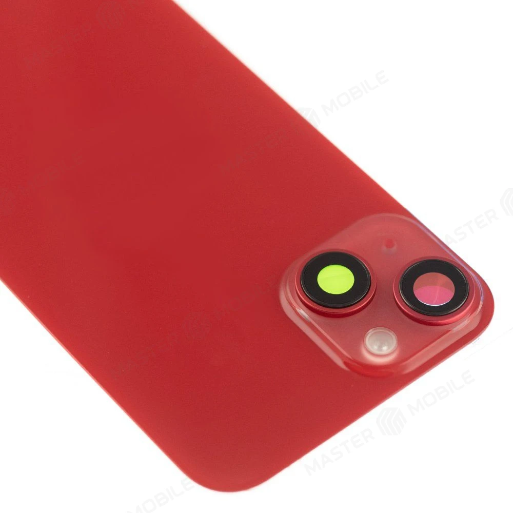 Задняя крышка для Apple iPhone 14 (красный) (в сборе со стеклом камеры и шлейфом) (Premium)  фото №3