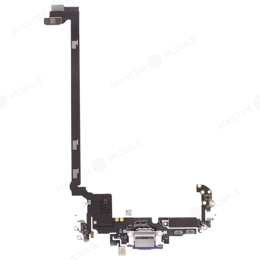 Шлейф для Apple iPhone 17 Pro Max (eSIM) с комп. + разъем зарядки + микрофон (синий) (ORIG100) фото №1