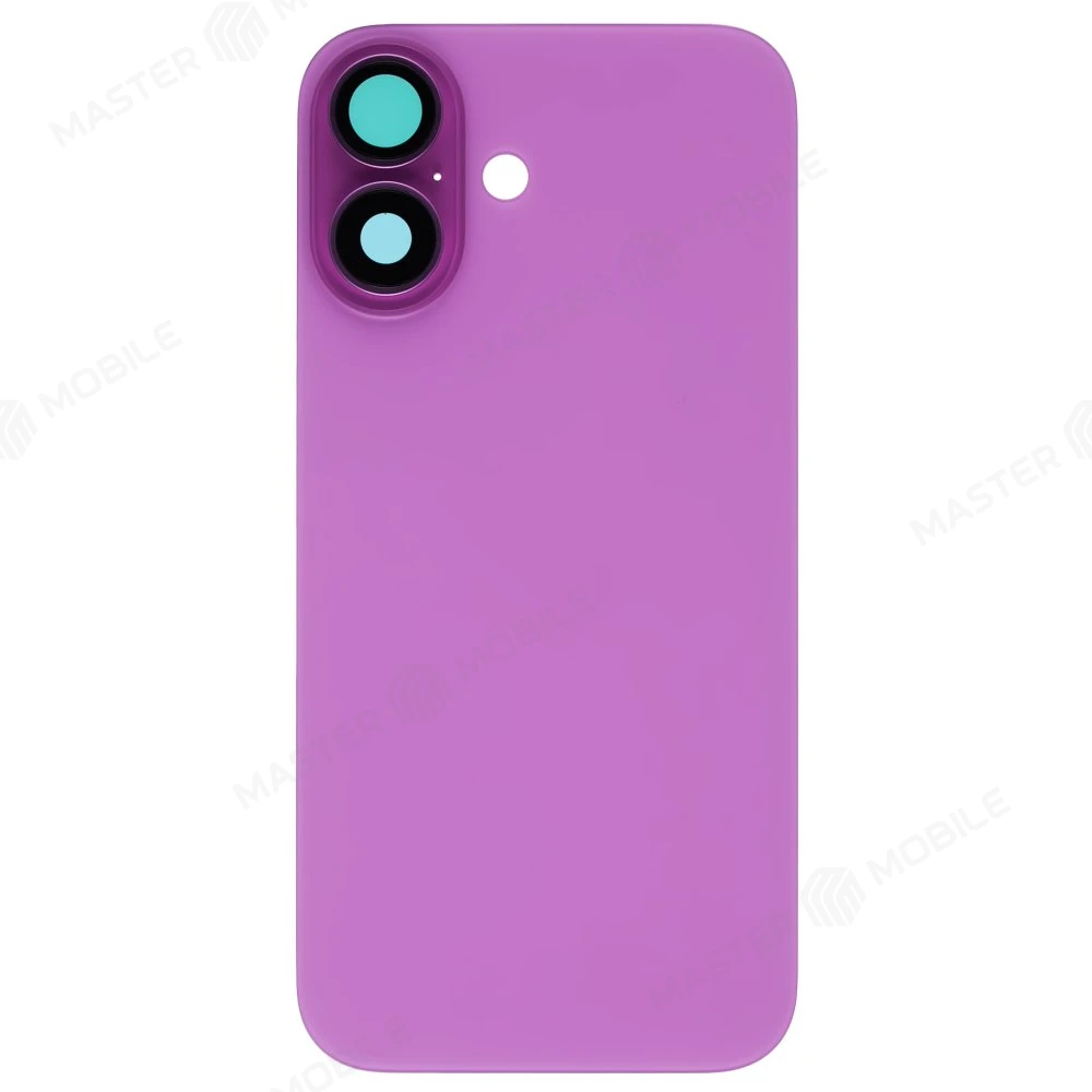 Задняя крышка для Apple iPhone 16 (розовый) (в сборе со стеклом камеры) (Premium)