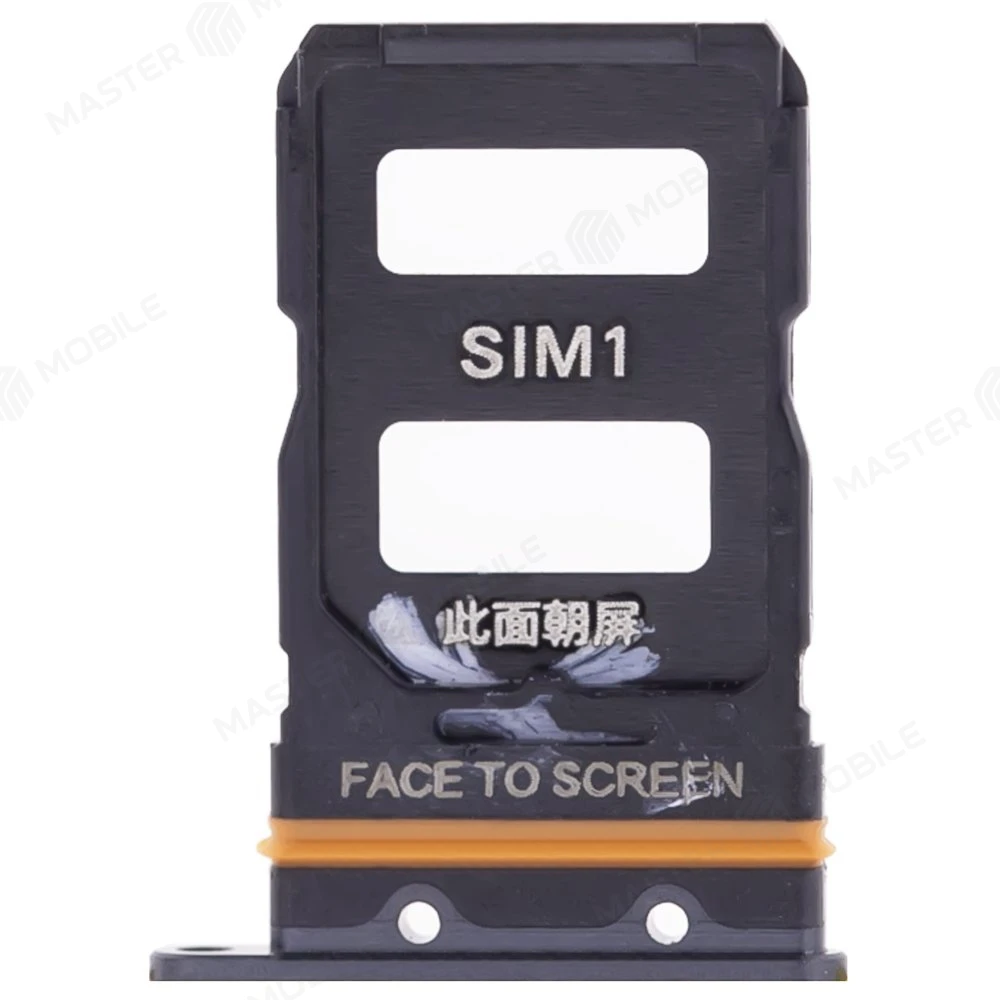 Держатель сим-карты для Xiaomi 12 (2201123G) / 12X (2112123AG) (черный)