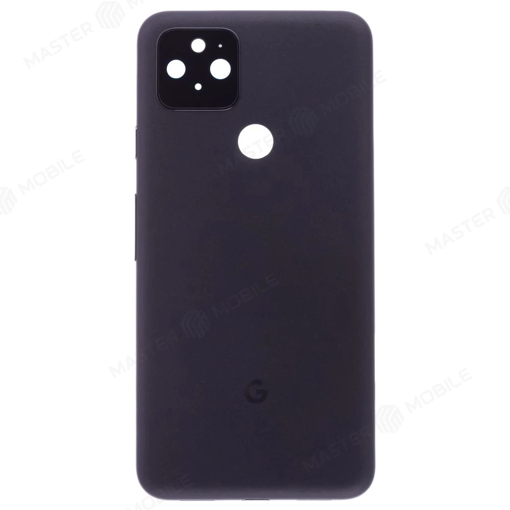 Задняя крышка для Google Pixel 5 (GD1YQ/GTT9Q/G5NZ6) (черный) (в сборе со стеклом камеры)