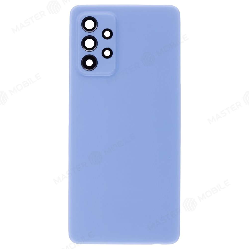 Задняя крышка для Samsung A525 Galaxy A52 / A526 Galaxy A52 5G / A528 Galaxy A52s (голубой) (в сборе со стеклом камеры)