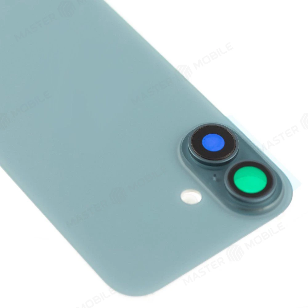 Задняя крышка для Apple iPhone 16 (зеленый) (в сборе со стеклом камеры и шлейфом) (Premium)  фото №3