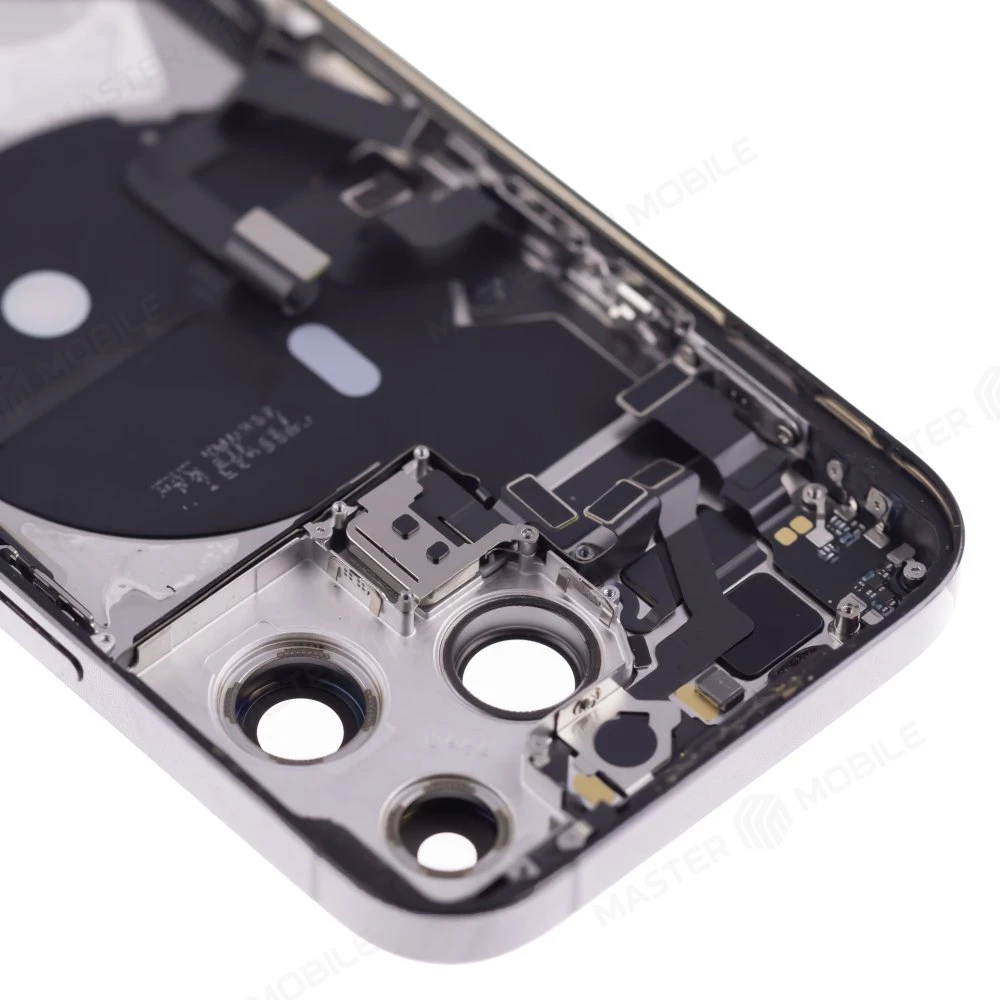 Корпус для Apple iPhone 14 Pro (серебристый) (в сборе) (с разбора) (ORIG100) (возможен дефект ЛКП) фото №3