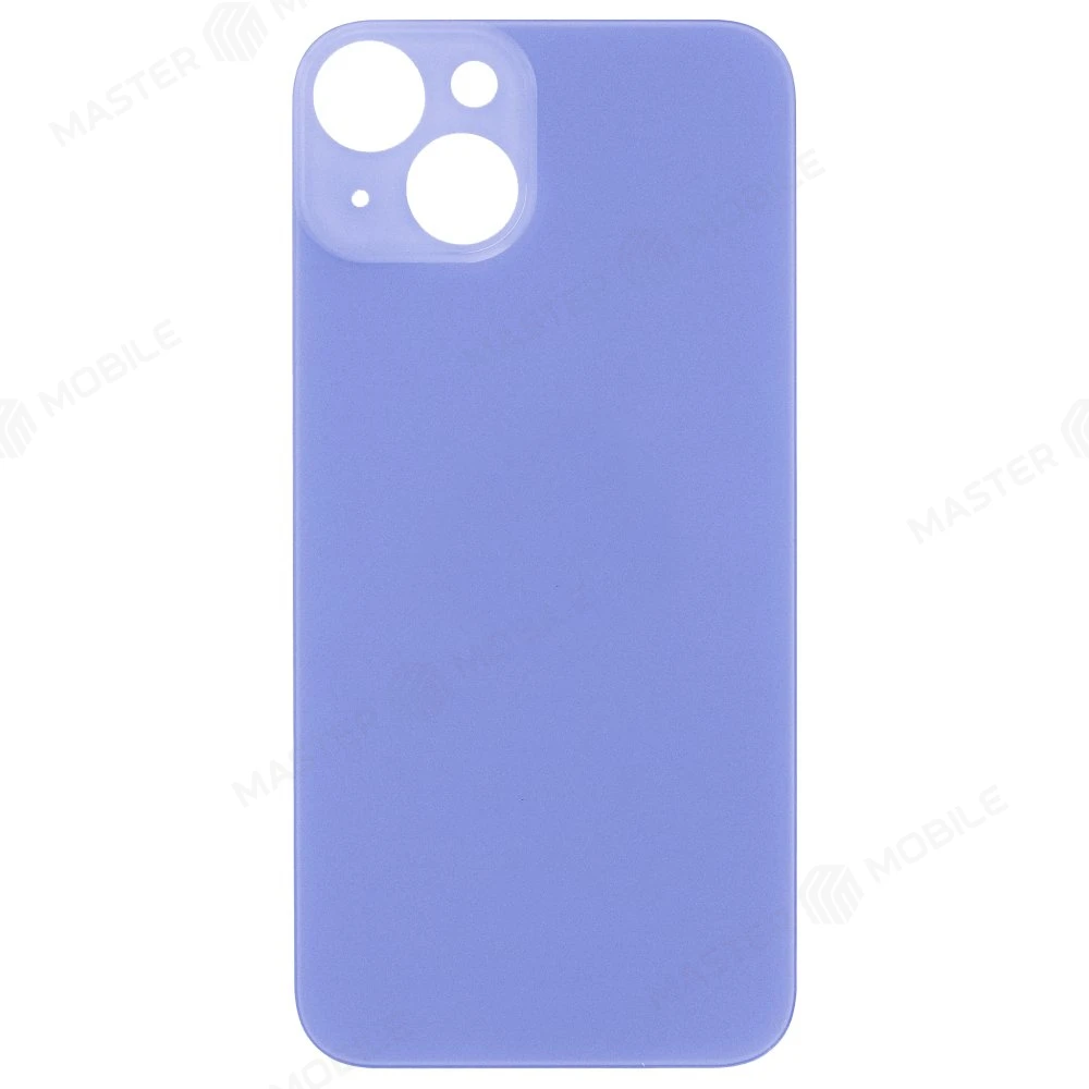 Задняя крышка для Apple iPhone 14 (голубой) (с широким отверстием) (Premium)