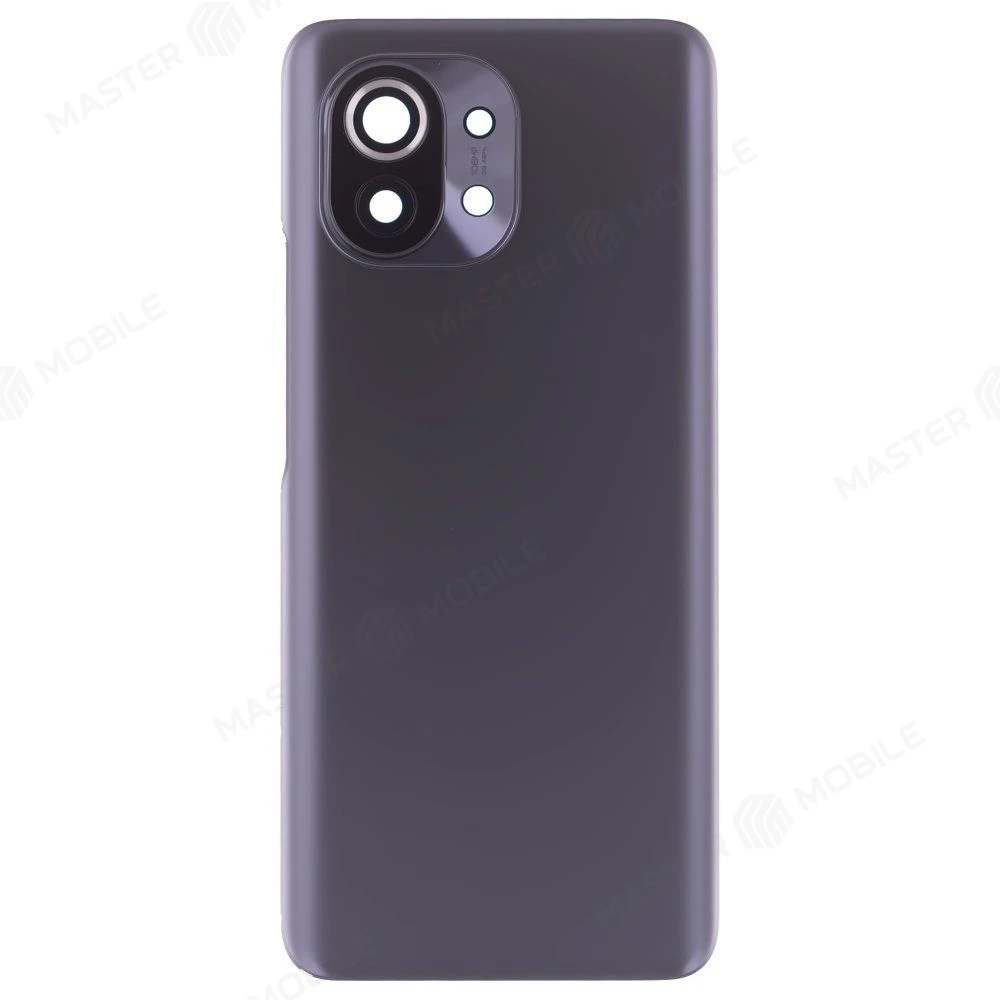 Задняя крышка для Xiaomi Mi 11 5G (M2011K2G) (черный) (в сборе со стеклом камеры (ORIG100)  фото №1