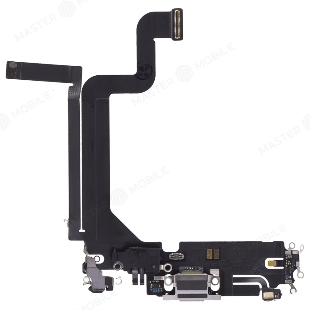 Шлейф для Apple iPhone 14 Pro Max с комп. + разъем зарядки + микрофон (белый) (ORIG100) фото №1