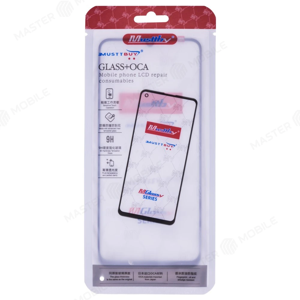 Стекло модуля для Realme C51 (RMX3830) / C53 (RMX3760) + OCA (черный) (Musttby) фото №2