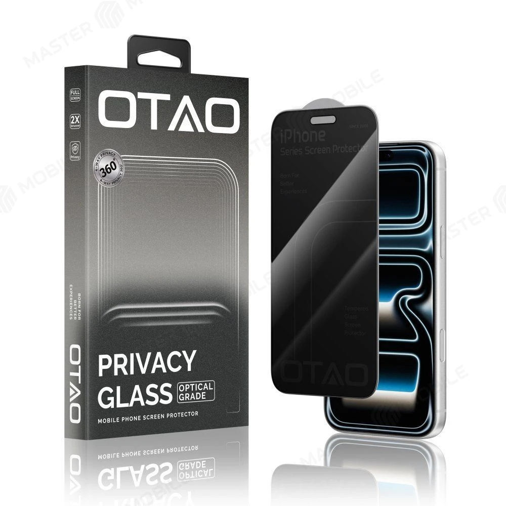 Защитное стекло OTAO 360° Privacy для Apple iPhone 16 Pro / iPhone 17 (антишпион) 