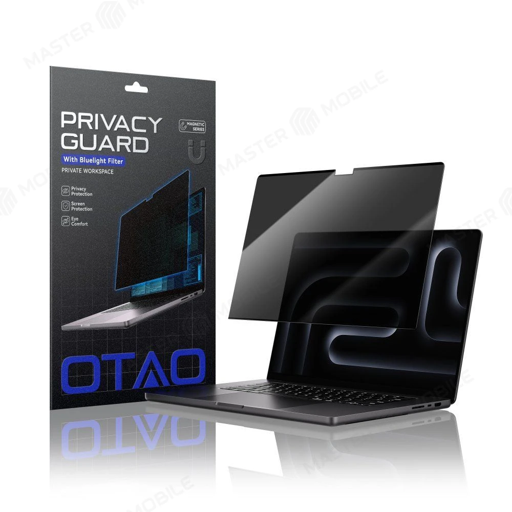 Защитное стекло магнитное OTAO 26° Privacy для Apple Macbook Pro 16.2 (A2485/A2780/A2991/A3403/A3186) (антишпион) 
