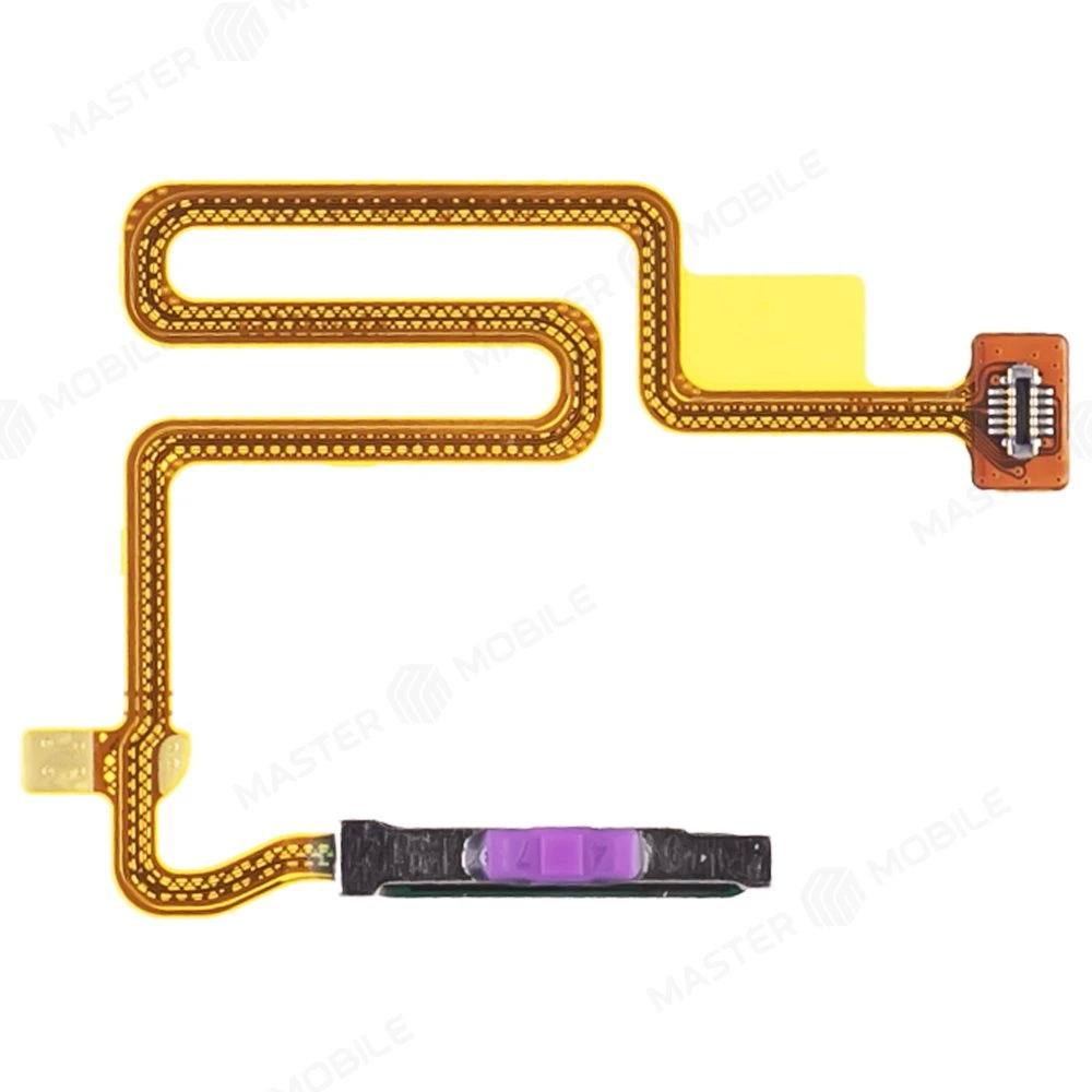 Шлейф для Realme 8 5G (RMX3241) с комп. + сканер отпечатка пальца (черный) фото №2