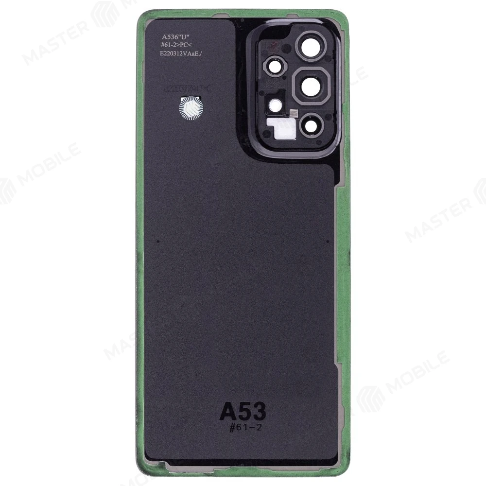 Задняя крышка для Samsung A536 Galaxy A53 5G (черный) (в сборе со стеклом камеры) фото №2
