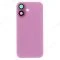 Задняя крышка для Apple iPhone 16 (розовый) (в сборе со стеклом камеры и шлейфом) (Premium)  фото №1