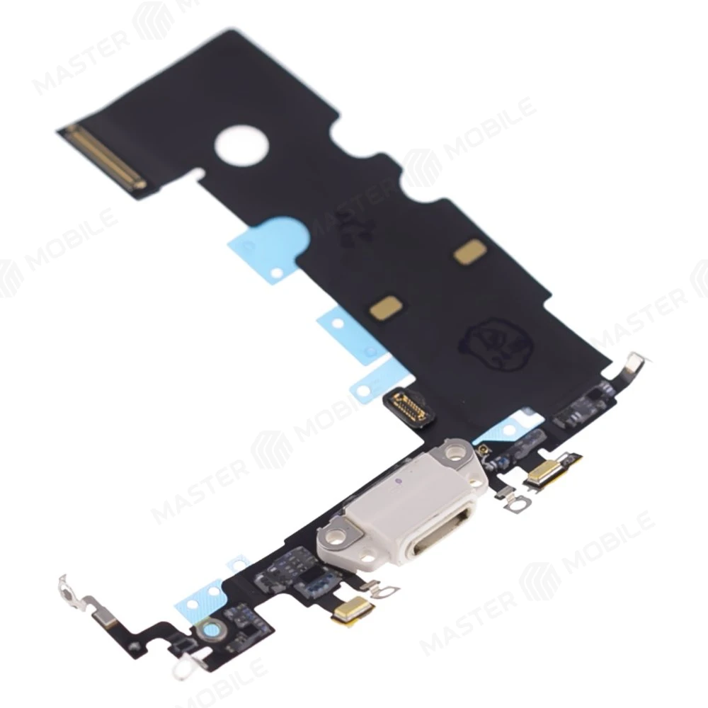 Шлейф для Apple iPhone SE 2022 с комп. + разъем зарядки + микрофон (белый) (ORIG100) фото №3