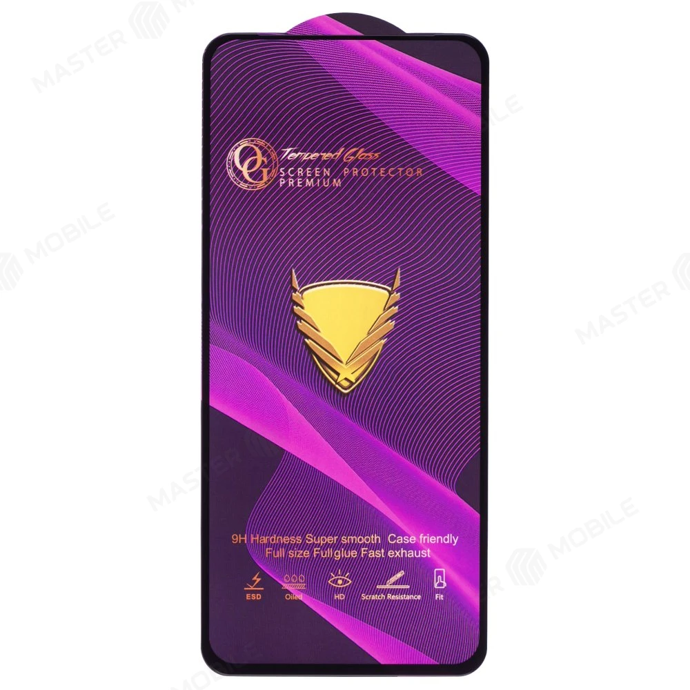 Защитное стекло OG Glass (3 в 1) для Tecno Spark GO 2024 (BG6) (черный) фото №1