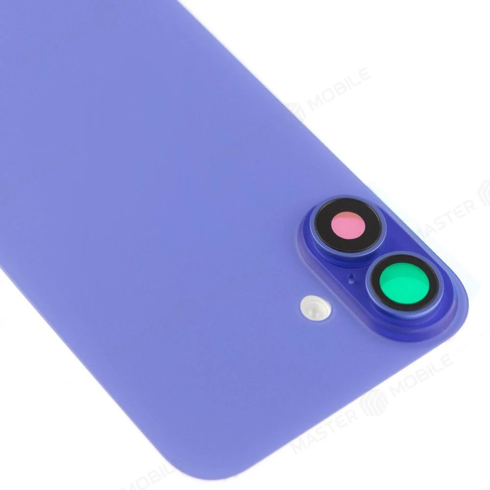Задняя крышка для Apple iPhone 16 Plus (синий) (в сборе со стеклом камеры и шлейфом) (Premium)  фото №3
