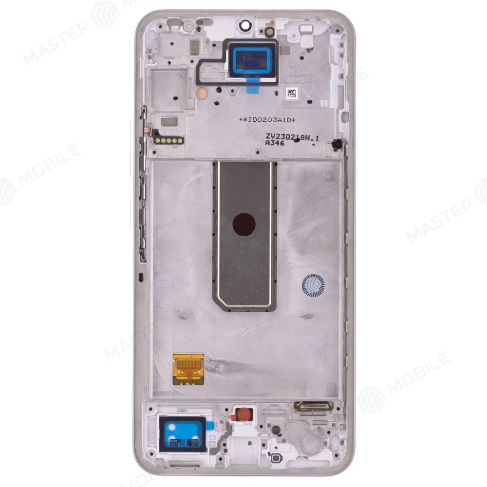 Дисплей для Samsung A346 Galaxy A34 5G + тачскрин (серебристый) (в рамке) (ORIG100) (SP) фото №2