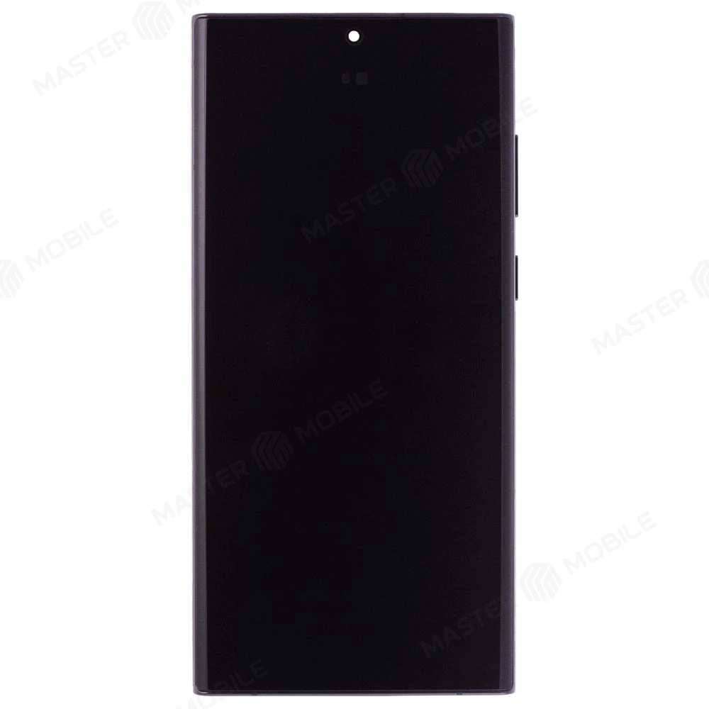 Дисплей для Samsung S908 Galaxy S22 Ultra + тачскрин (черный) (в рамке) (ORIG100) (возможен дефект ЛКП)
