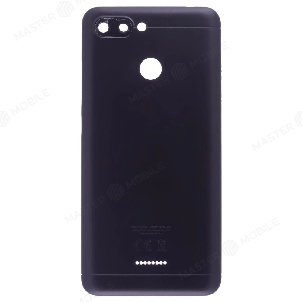 Задняя крышка для Xiaomi Redmi 6 (M1804C3DG) (Global Version / 2 SIM) (черный) (в сборе со стеклом камеры)