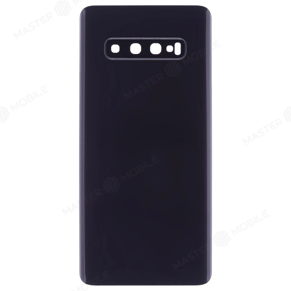 Задняя крышка для Samsung G975 Galaxy S10+ (черный) (в сборе со стеклом камеры)