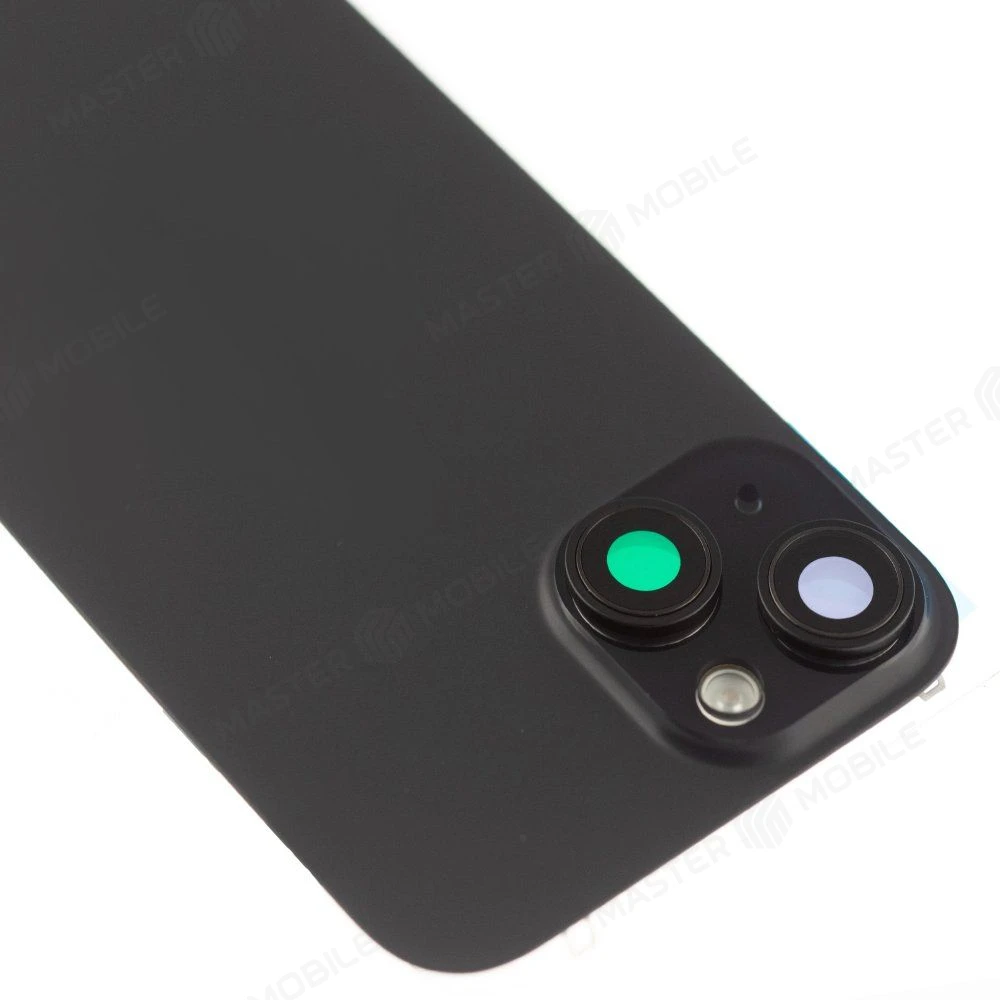 Задняя крышка для Apple iPhone 15 (черный) (в сборе со стеклом камеры и шлейфом) (Premium)  фото №3