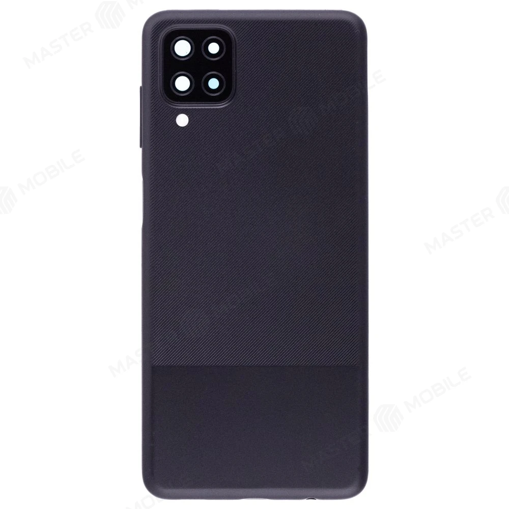 Задняя крышка для Samsung A125 Galaxy A12 / A127 Galaxy A12 Nacho (черный) (в сборе со стеклом камеры)