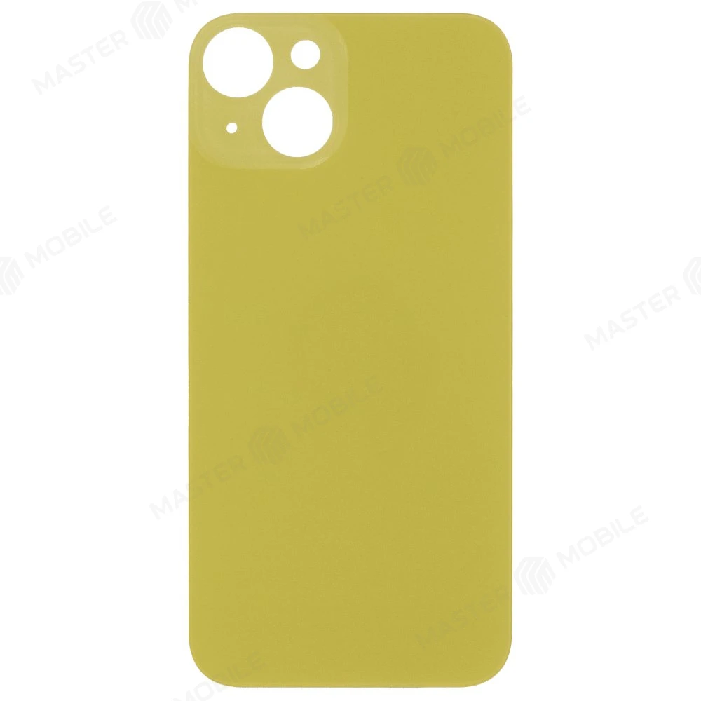 Задняя крышка для Apple iPhone 14 (желтый) (с широким отверстием) (Premium)