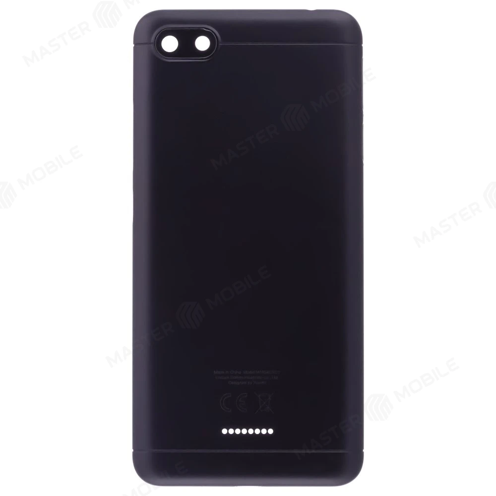 Задняя крышка для Xiaomi Redmi 6A (M1804C3CG) (Global Version / 2 SIM) (черный) (в сборе со стеклом камеры)