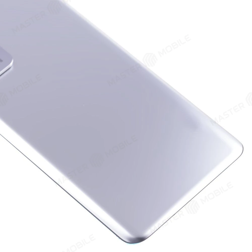 Задняя крышка для Xiaomi 12T Pro (22081212UG) (серебристый) (в сборе со стеклом камеры) (ORIG100) фото №4