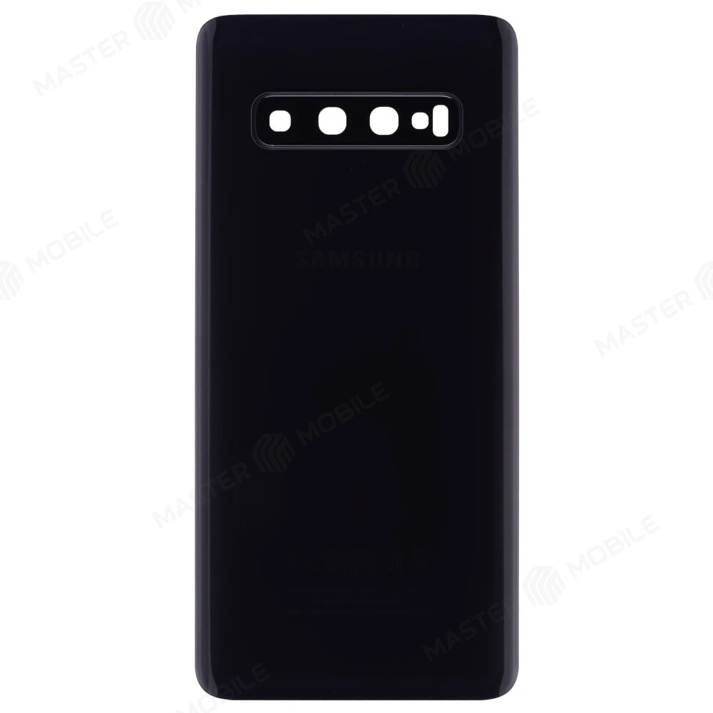 Задняя крышка для Samsung G973 Galaxy S10 (черный) (в сборе со стеклом камеры)