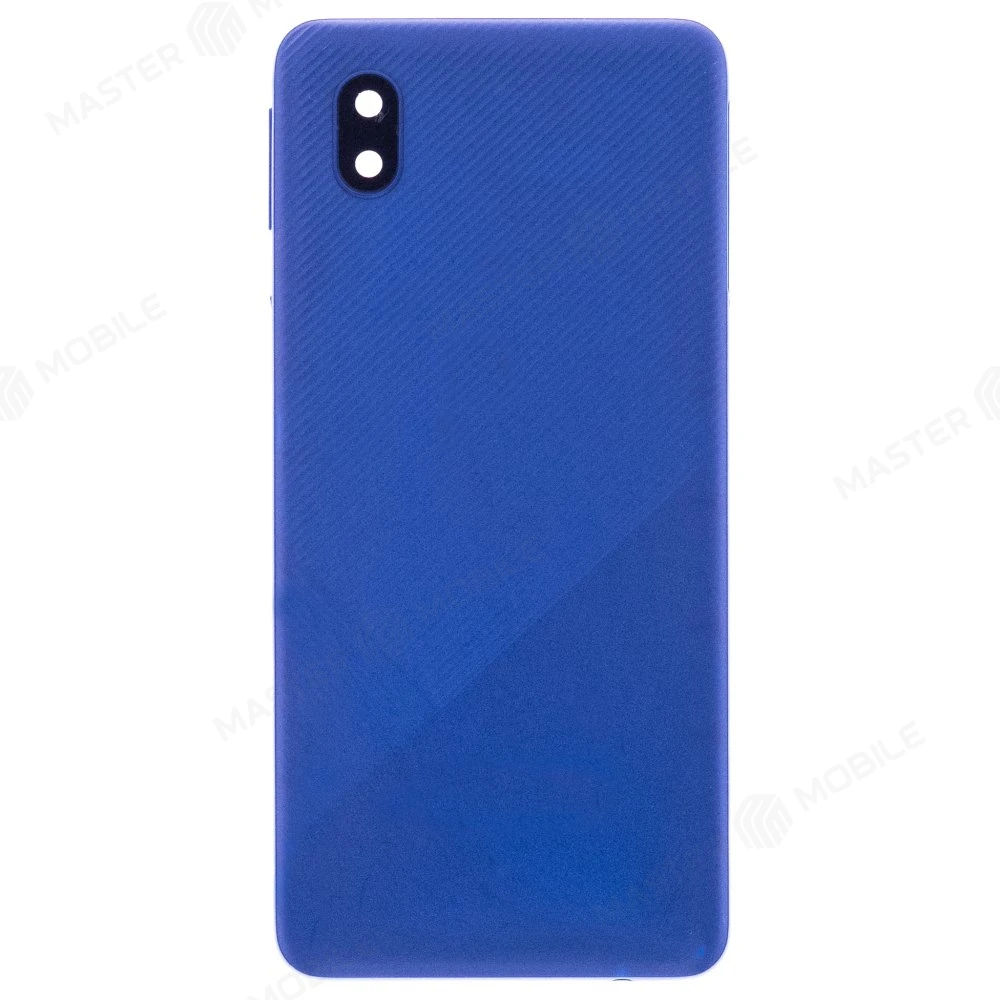 Задняя крышка для Samsung A013 Galaxy A01 Core (синий) (в сборе со стеклом камеры)