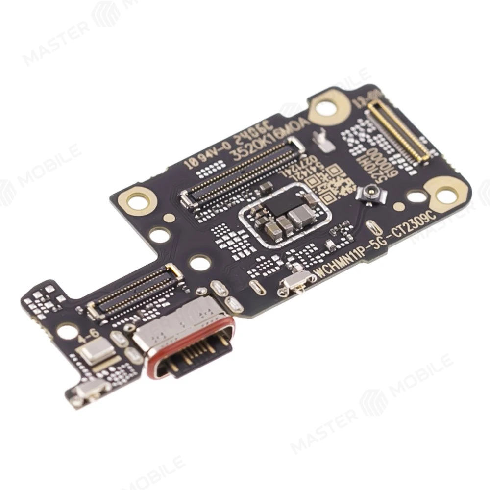 Нижняя плата для Xiaomi Redmi Note 11 Pro+ 5G (21091116UG) с комп. + разъем зарядки + микрофон  фото №3