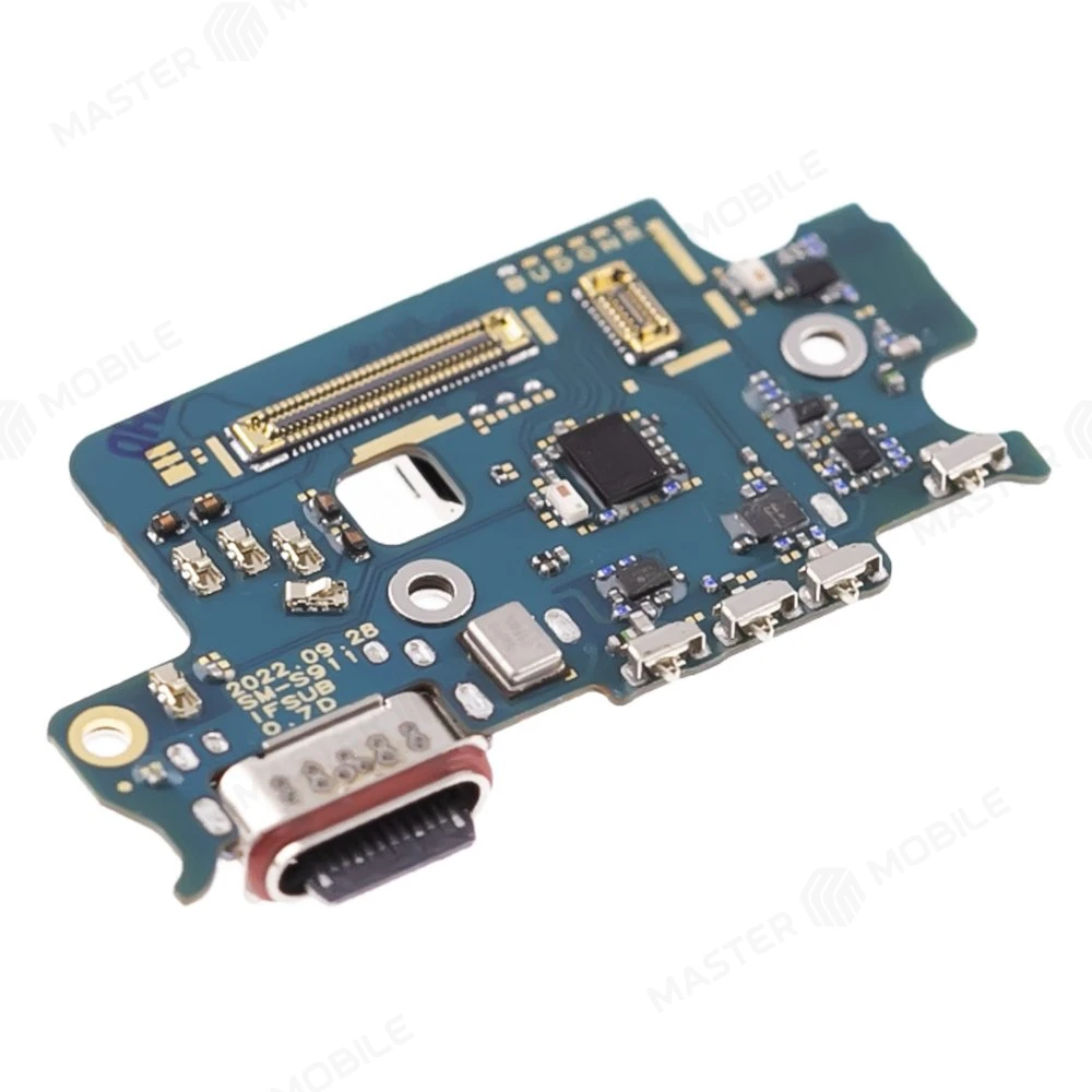 Нижняя плата для Samsung S911 Galaxy S23 с комп. + разъем зарядки + микрофон + разъем SIM фото №3