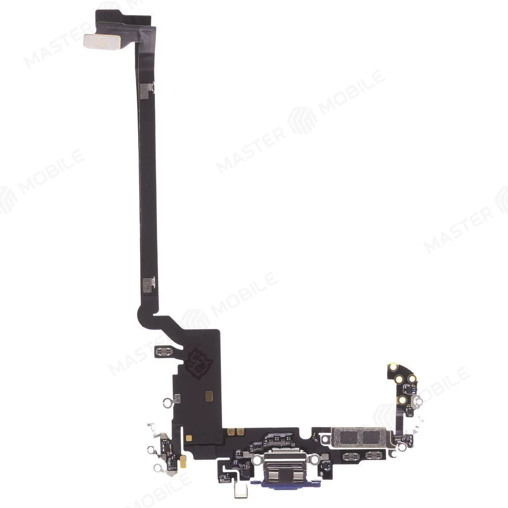 Шлейф для Apple iPhone 17 Pro Max (SIM + eSIM) с комп. + разъем зарядки + микрофон (синий) (ORIG100) фото №1